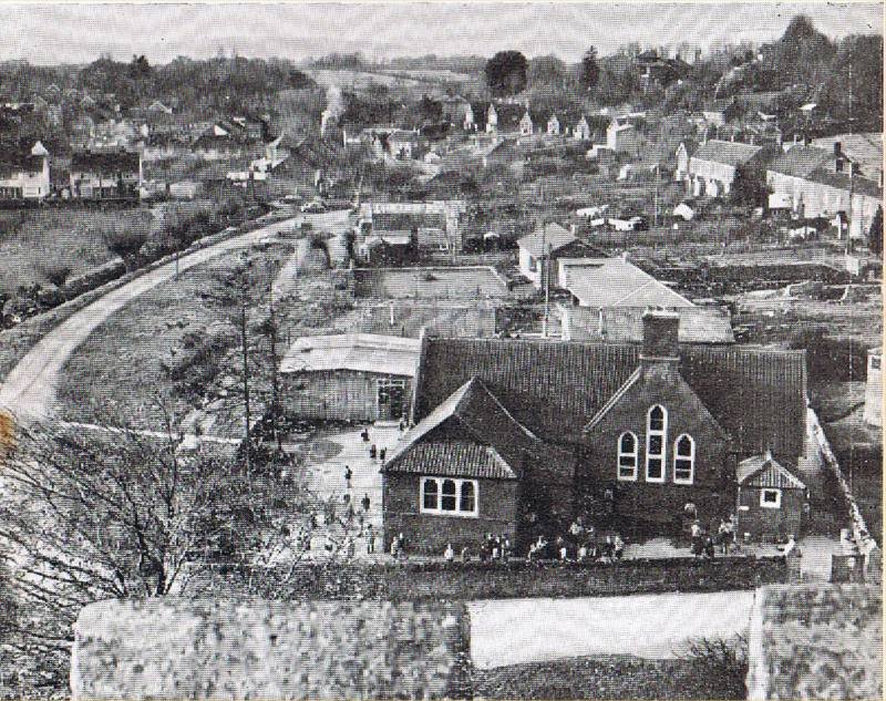 Archive photo of Wembdon School, taken from the Church tower