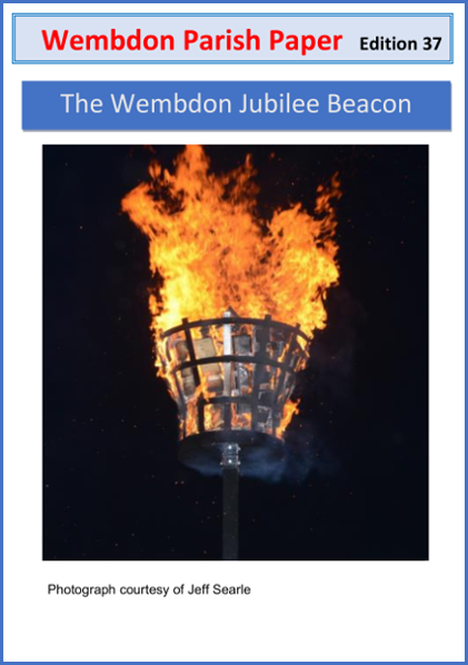 Cover of Wembdon Parish Paper edition 36, with a photo of the Wembdon Jubilee Beacon